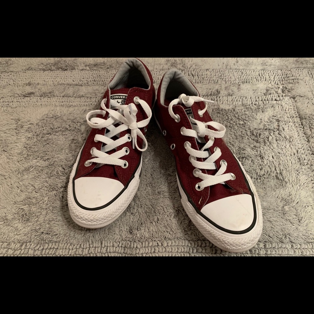 Burgundy Converse Sneakers